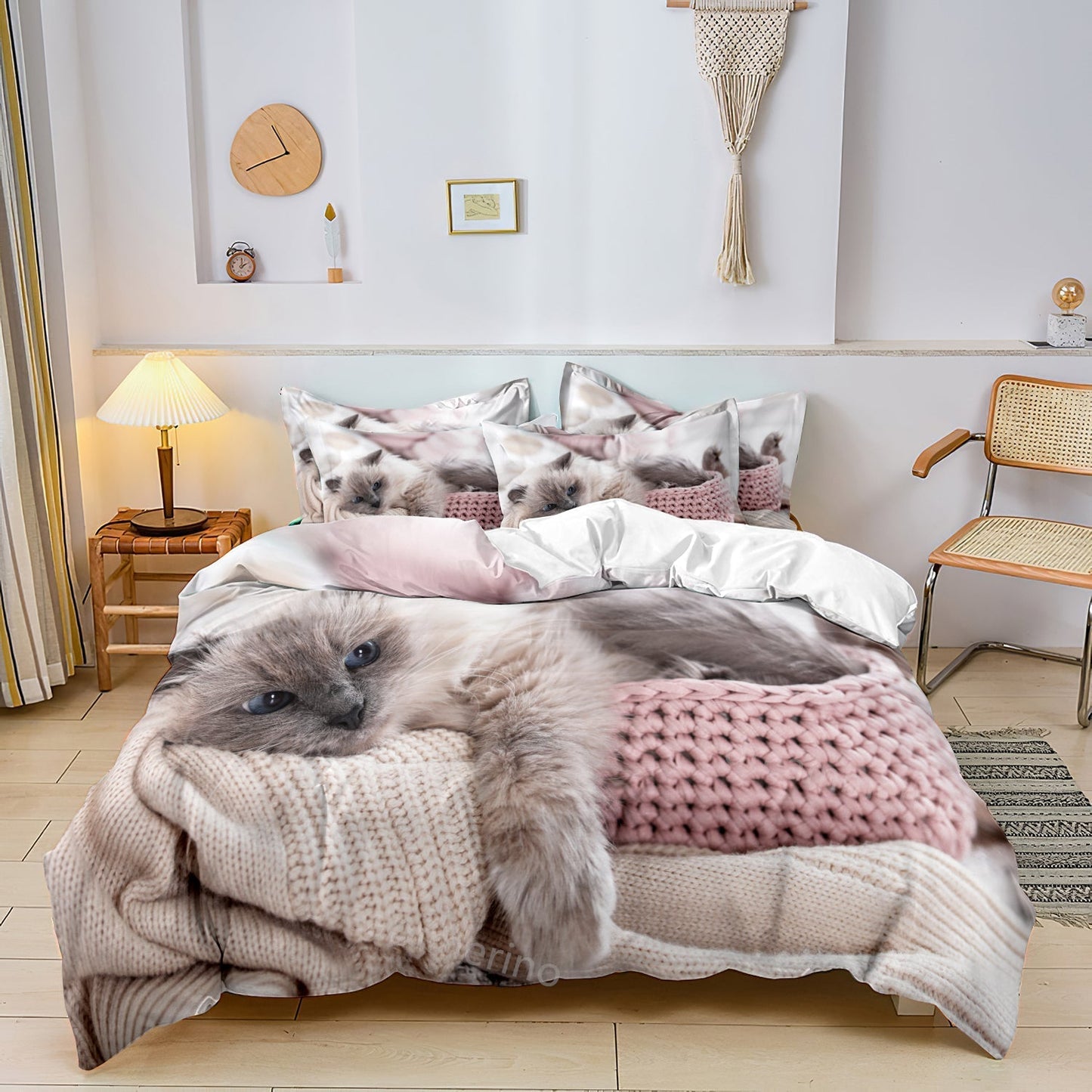 FelineHaven - Katzenmotiv Bettwäsche-Set