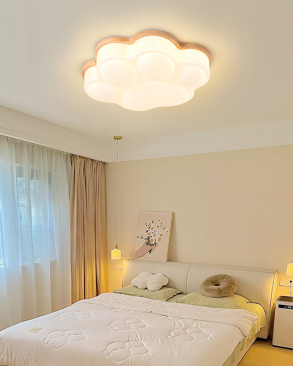 PootLuxe - Plafonnier avec design de patte de chat et éclairage intime