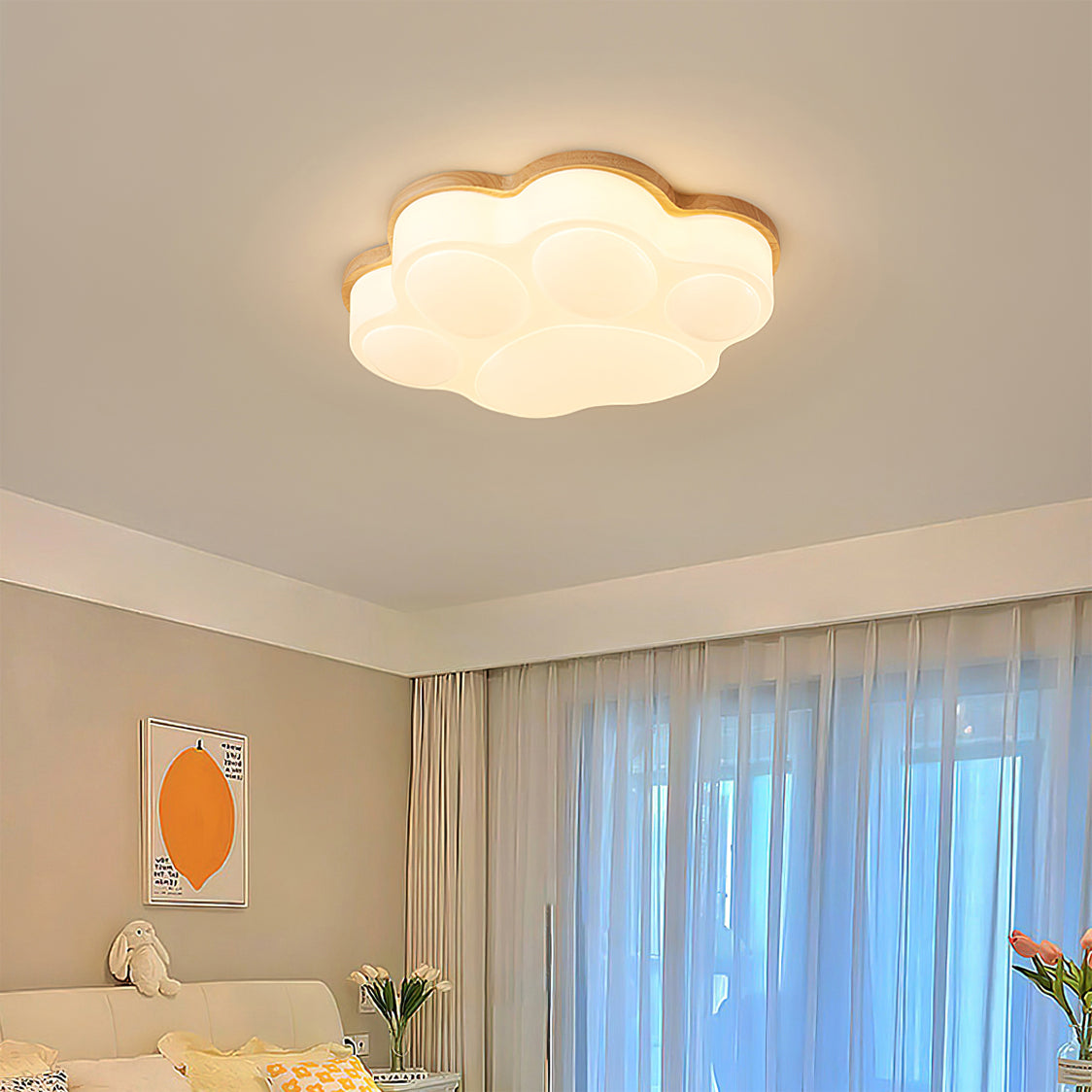 PootLuxe - Plafonnier avec design de patte de chat et éclairage intime