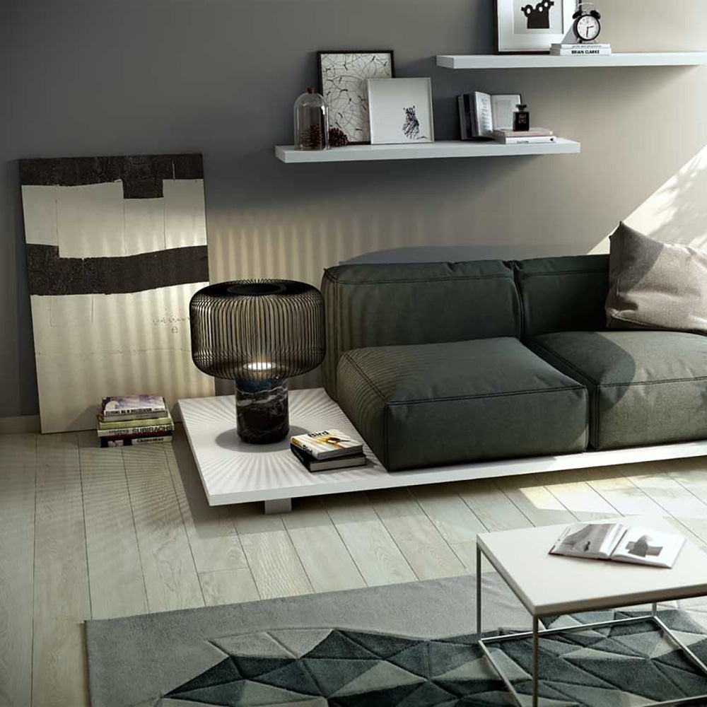 LuxeKeshi - Table Lamp with Modern Base and Subtle Lighting
