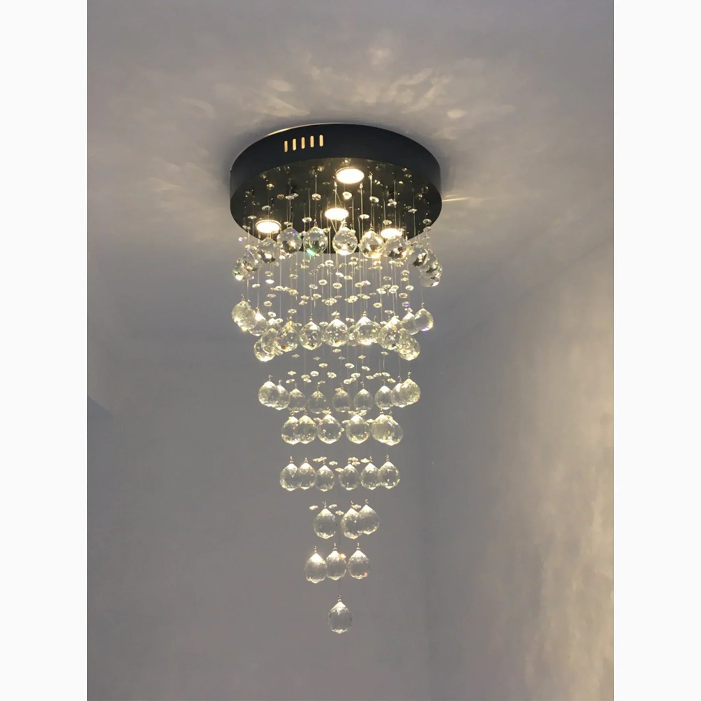 CrystalRain - Luxe Pendant Light with Large Crystal Drops
