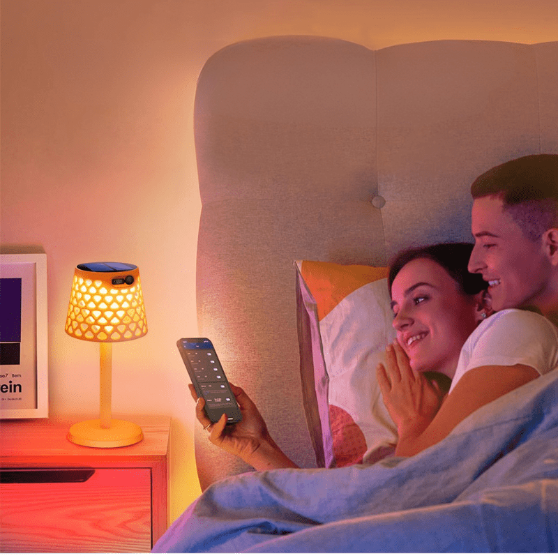 Soleil | Lampe de table flexible avec alimentation solaire et charge USB