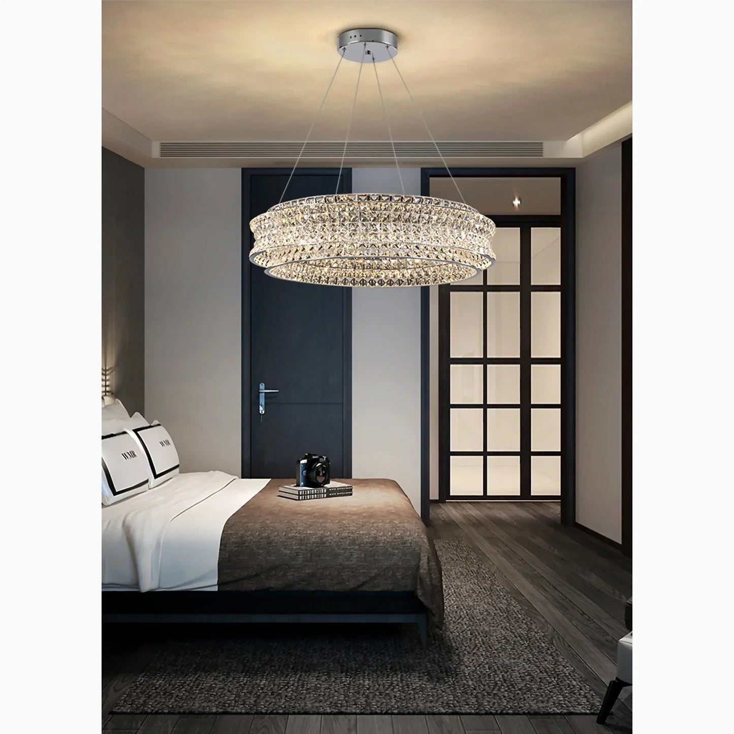GlanzAura - Elegant Pendant Light with Sparkling Crystals