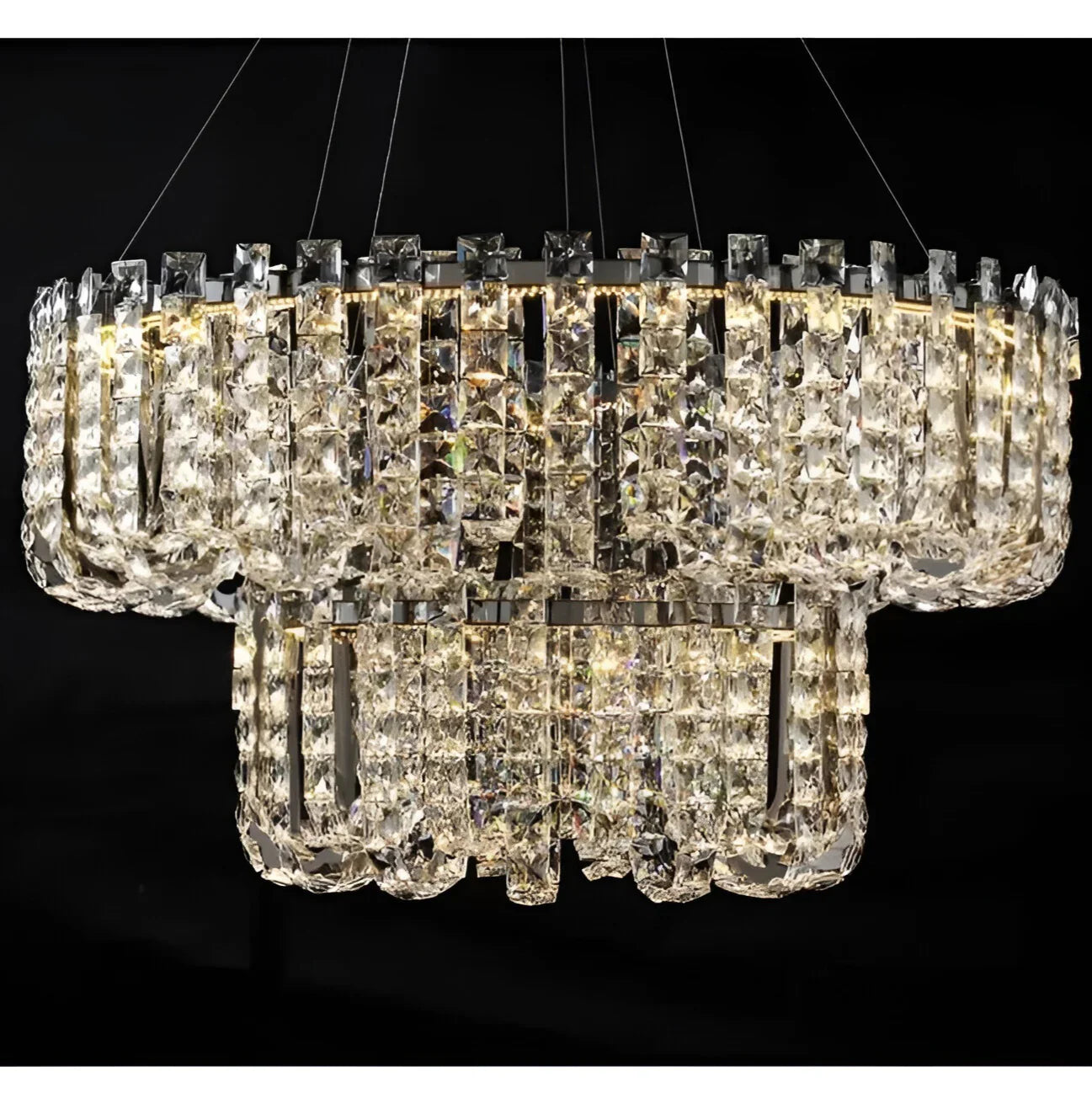 GlitterGlow - Luksuriøs krystall LED-lysekrone