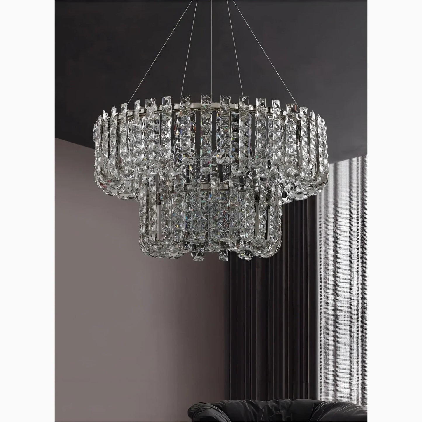 GlitterGlow - Luksuriøs krystall LED-lysekrone