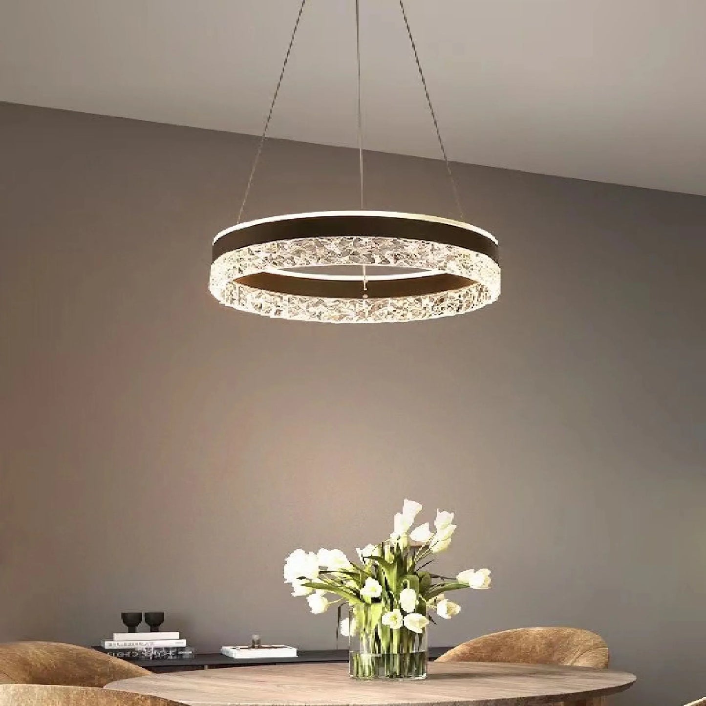 LumiRing - Crystal Ring-Shaped Chandelier