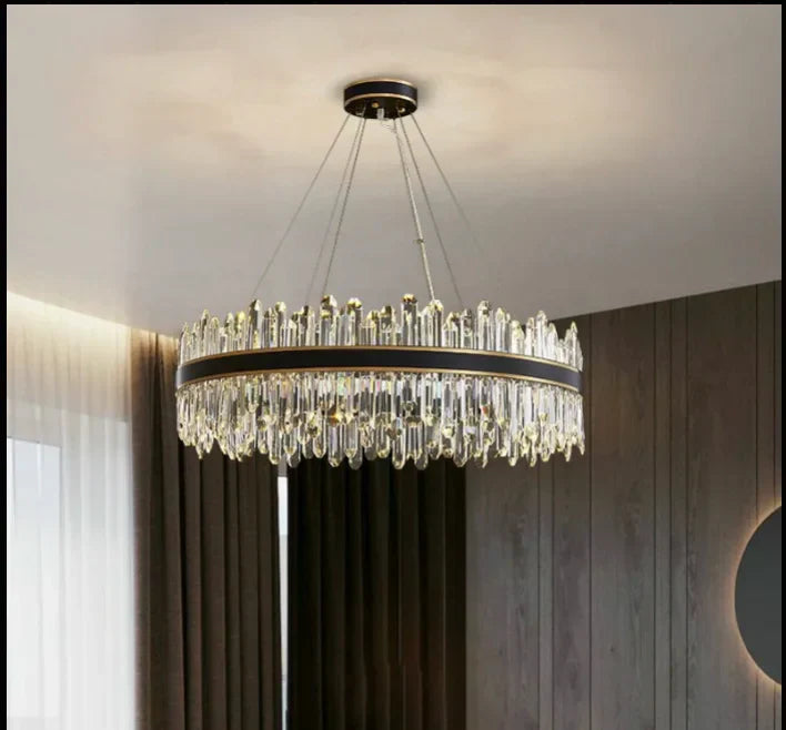GlowSphere - Elegant rund krystalllysekrone