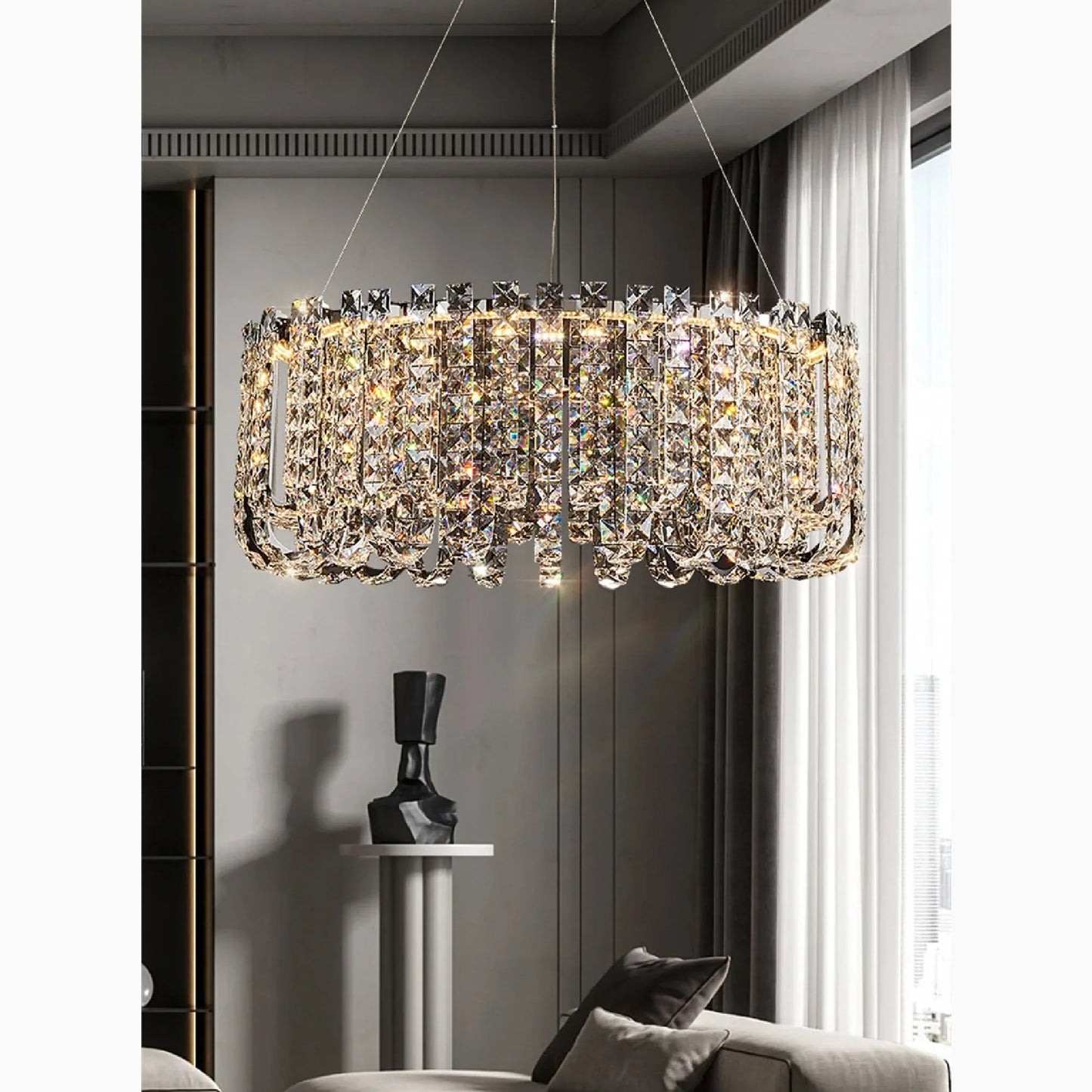 GlitterGlow - Luksuriøs krystall LED-lysekrone