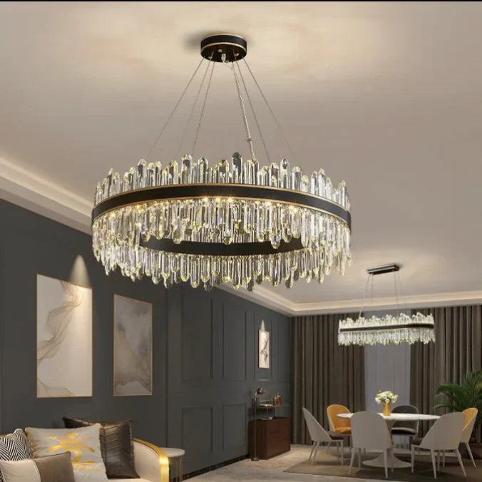 GlowSphere - Elegant rund krystalllysekrone