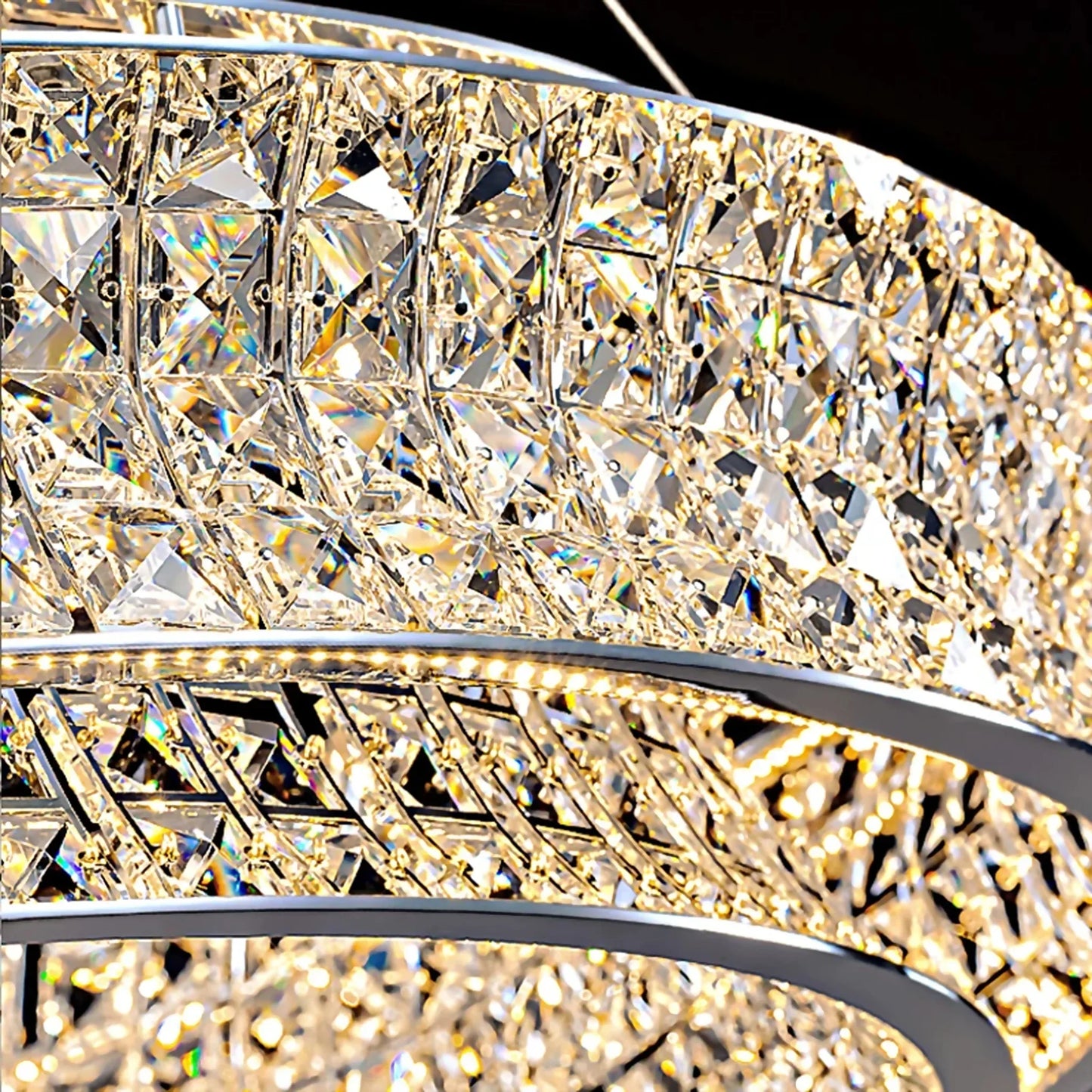 GlanzAura - Elegant Pendant Light with Sparkling Crystals