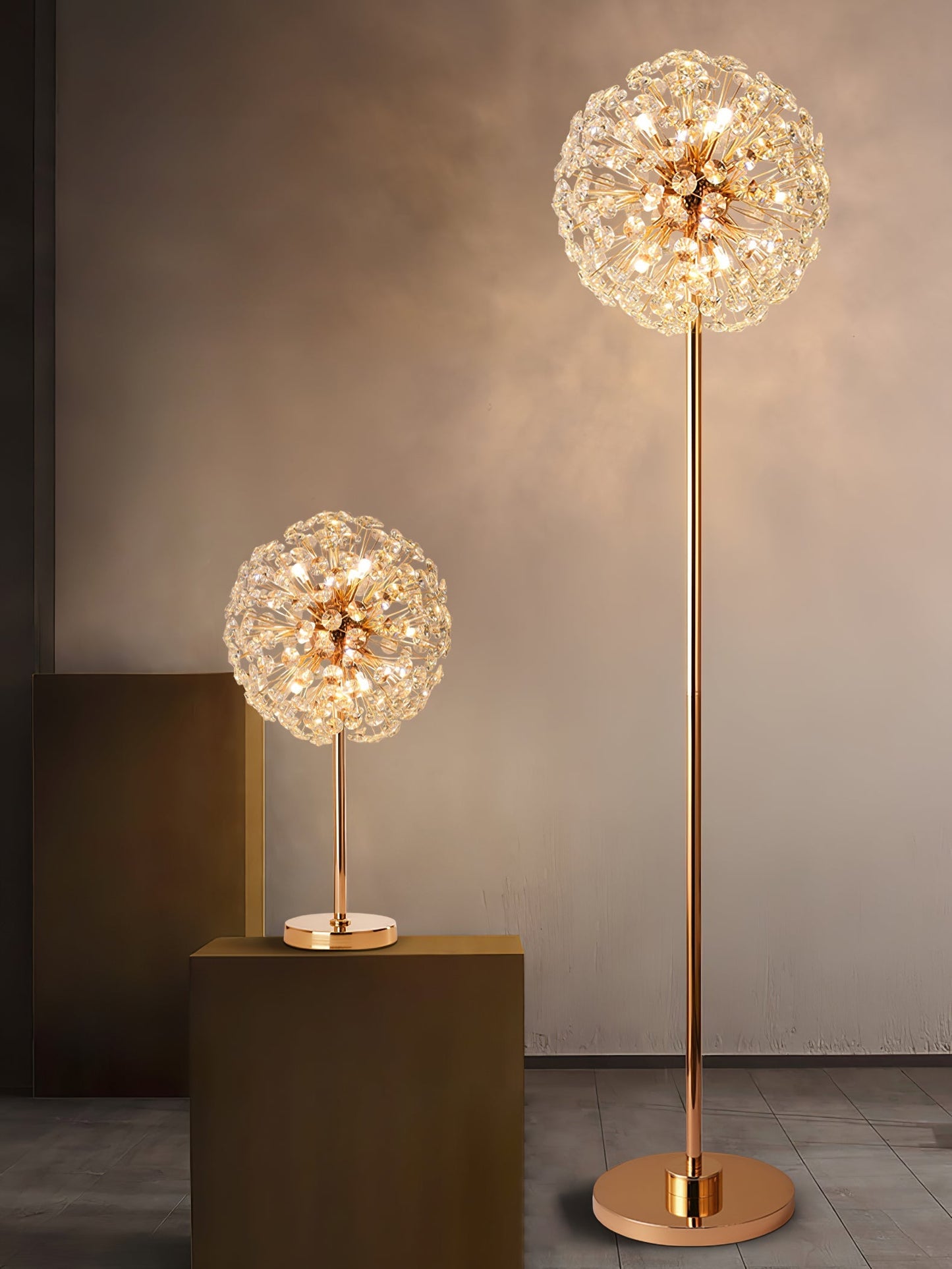 CrystalBloom - Bordlampe inspireret af mælkebøtte