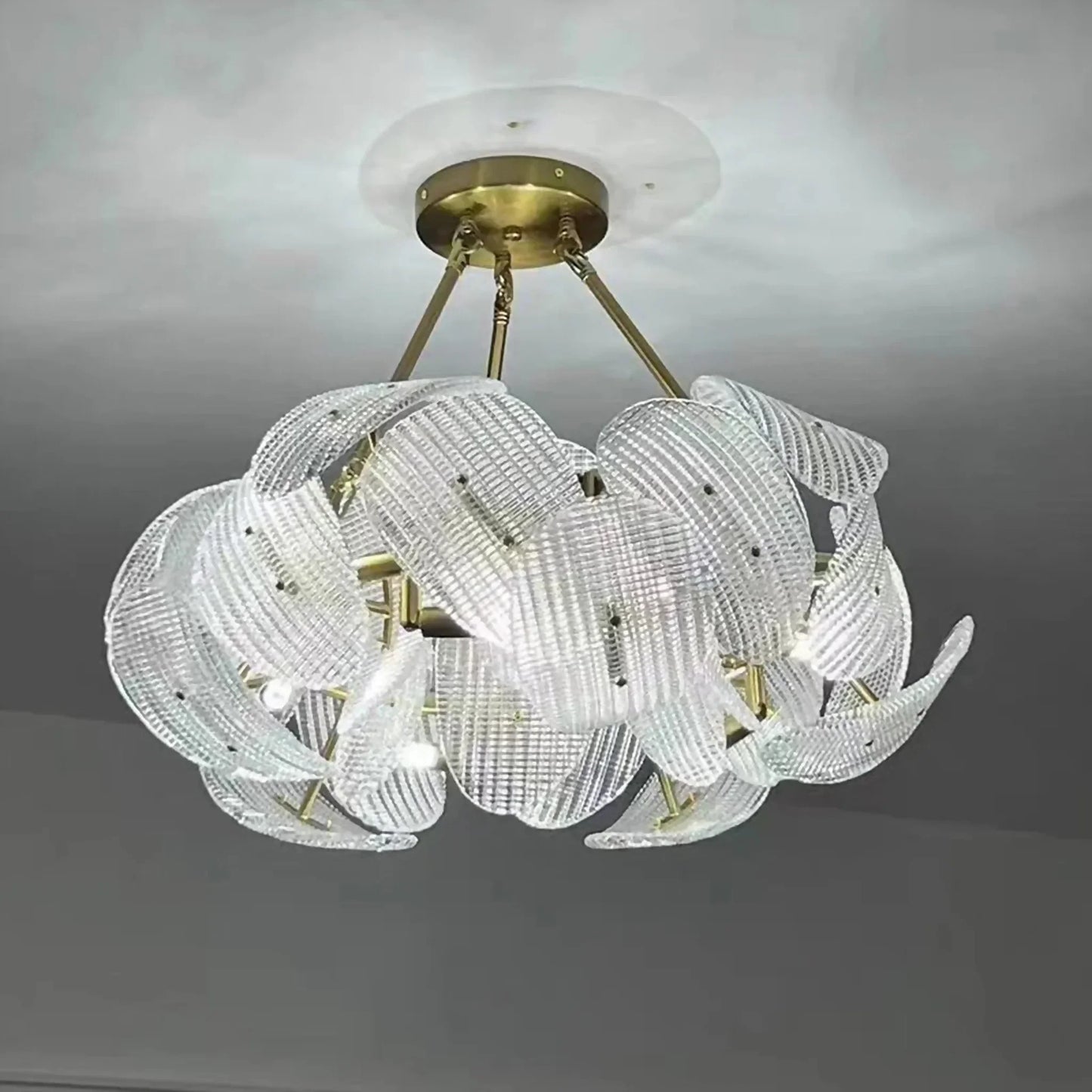 BloomAura - Elegant Large Flower Chandelier