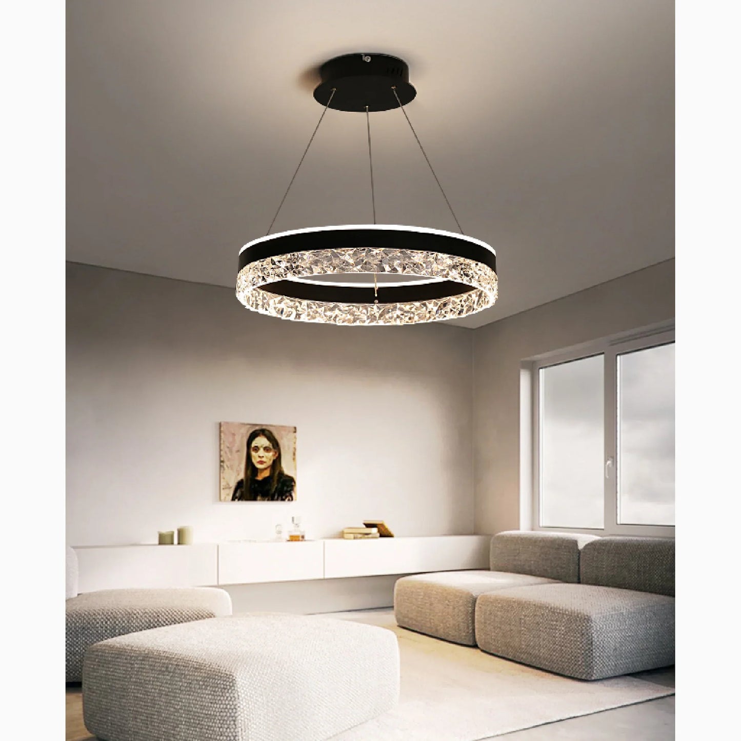 LumiRing - Crystal Ring-Shaped Chandelier
