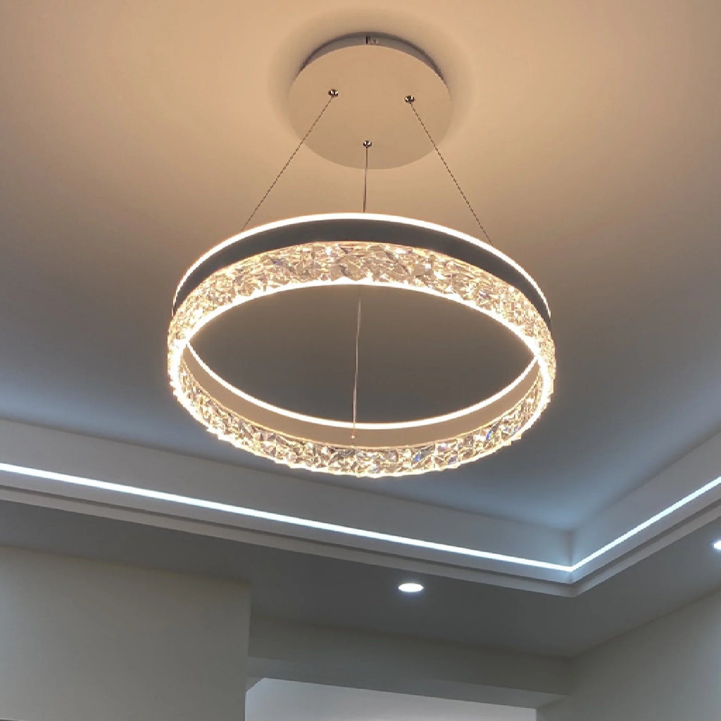 LumiRing - Crystal Ring-Shaped Chandelier