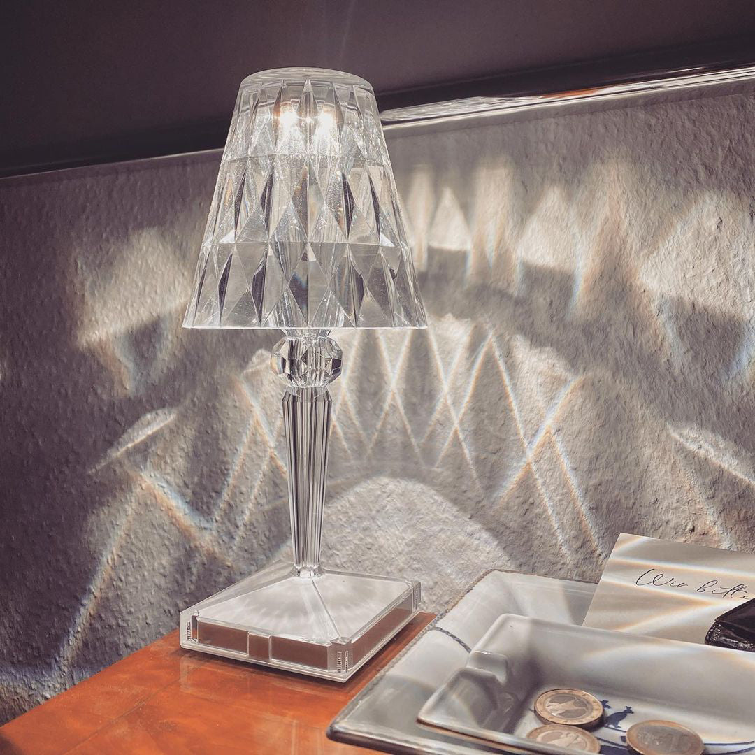 SparkLicht - Lampe de table moderne avec LED et effet glamour