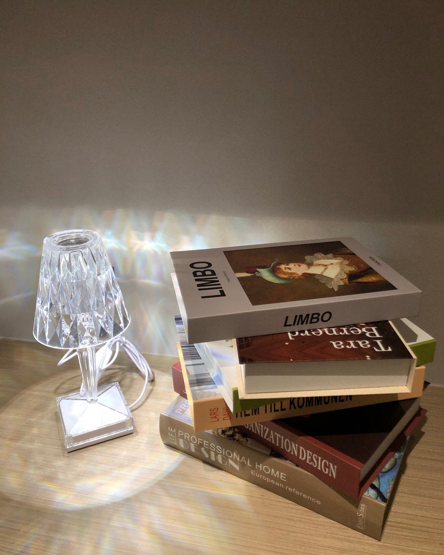 SparkLicht - Lampe de table moderne avec LED et effet glamour