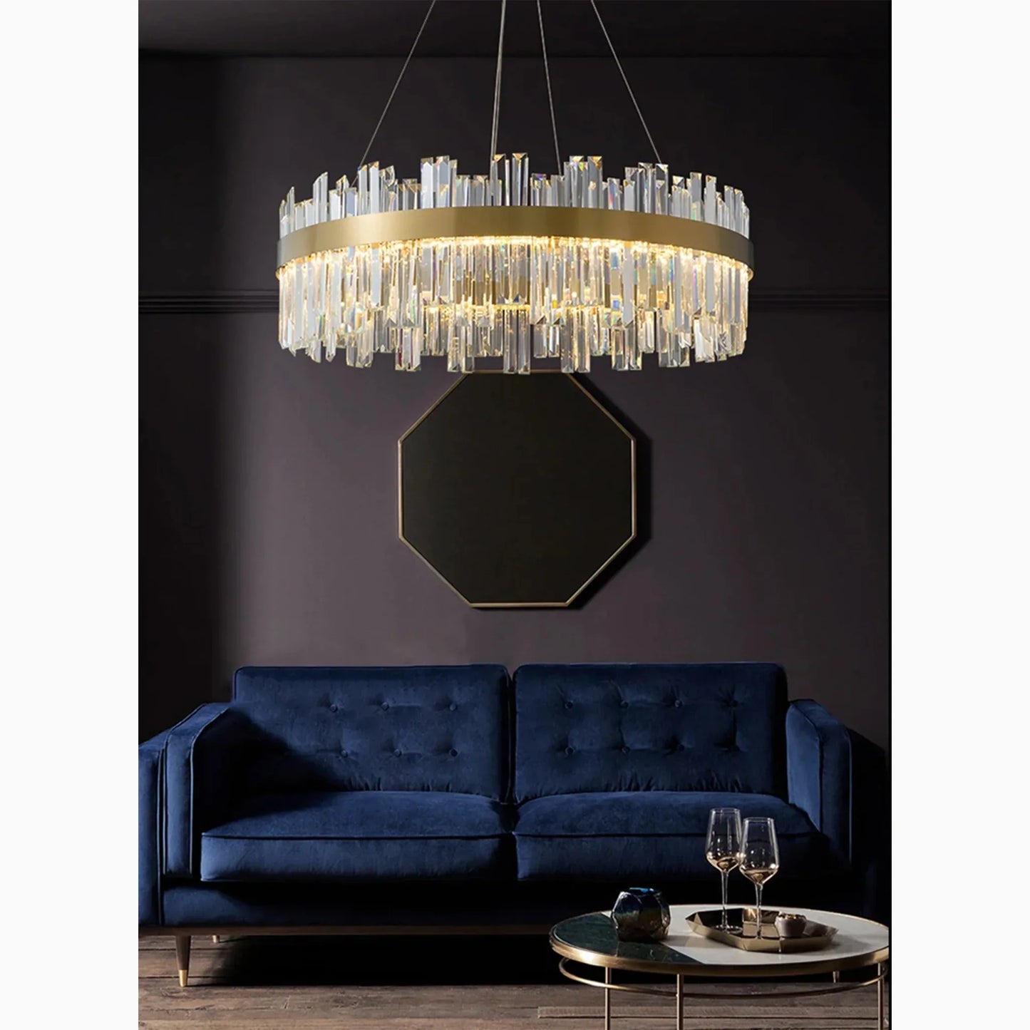 VetroGlow - Moderne glas trommelysependel