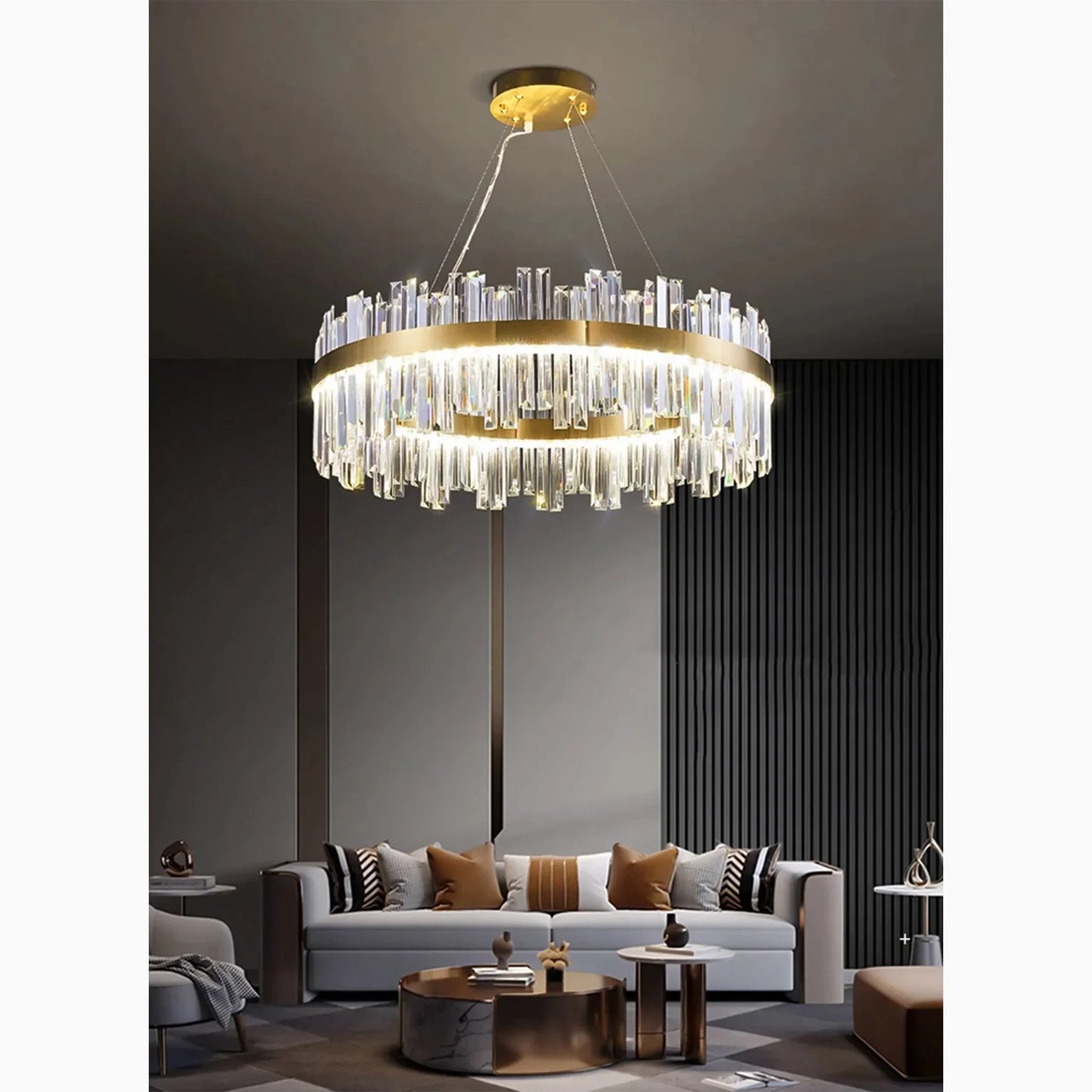 VetroGlow - Moderne glas trommelysependel