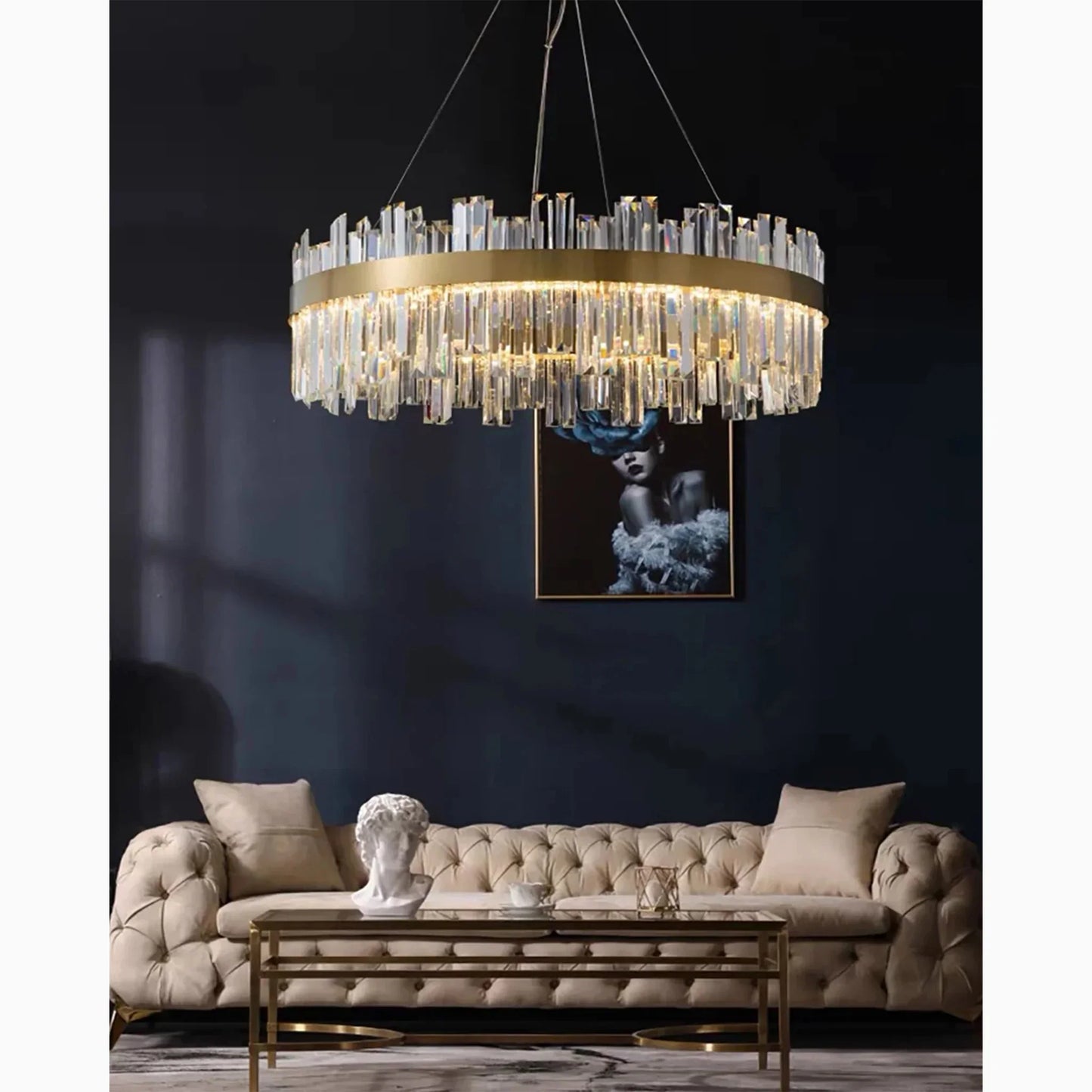 VetroGlow - Moderne glas trommelysependel