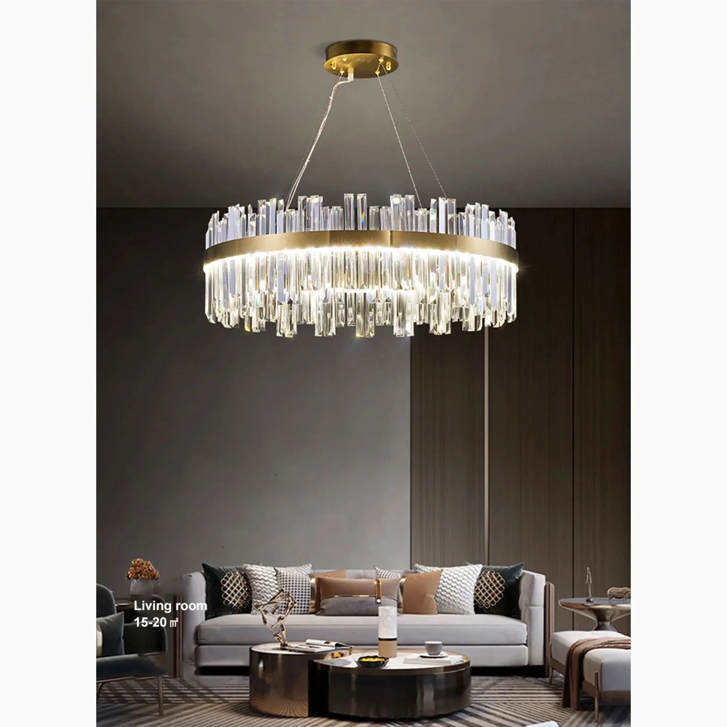 VetroGlow - Moderne glas trommelysependel