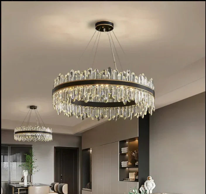 GlowSphere - Elegant rund krystalllysekrone