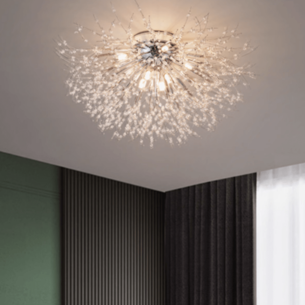 OpalGleam | LED Pendant Light in White and Gold for Bedroom and Dining Room
