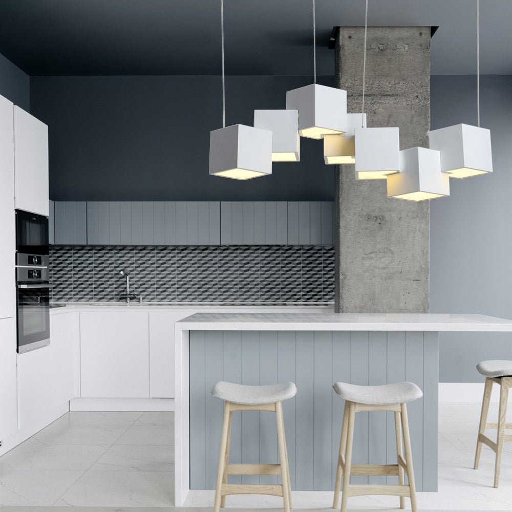 CubeLuxe - Modern LED Chandelier with Sleek Design