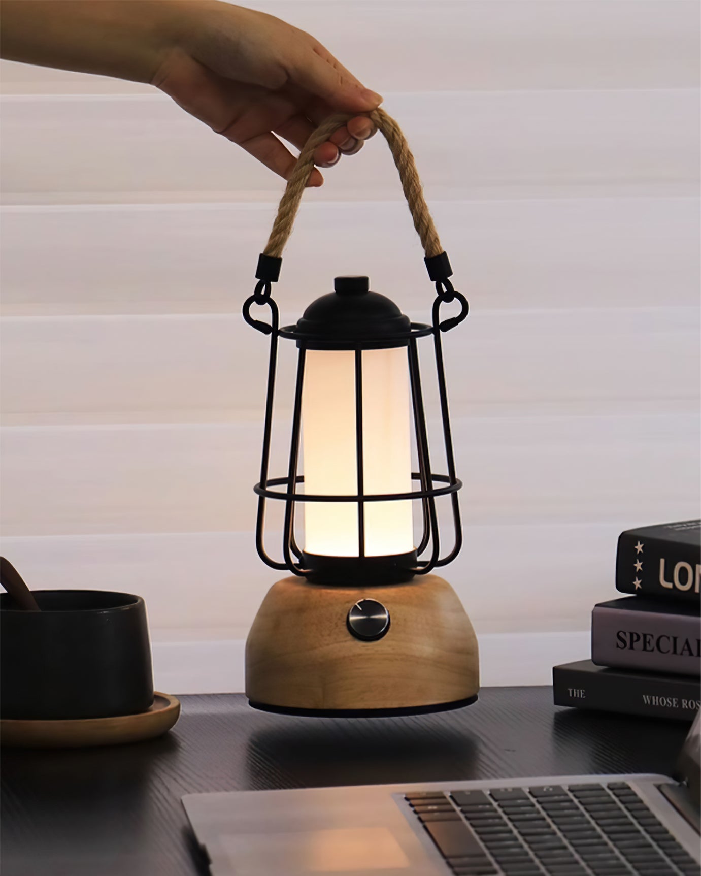 RopeLuxe - Lampe de table d'extérieur