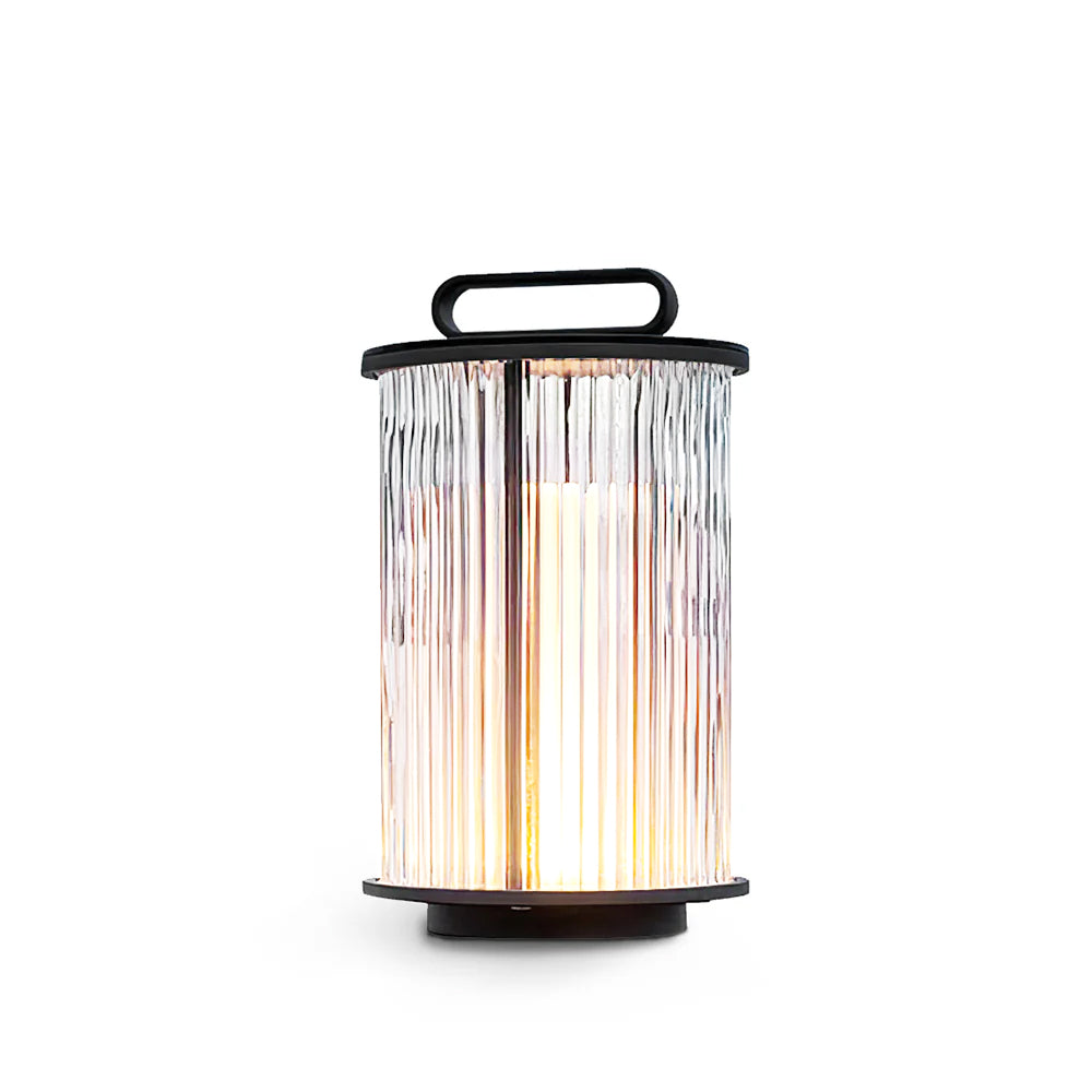 SolarGlow – Glass and Stainless Steel Garden Table Lamp