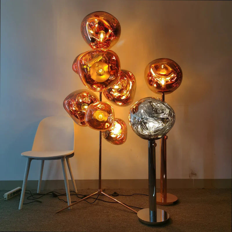 VertoGlow - Lampe sur pied en pierre de lave dimmable