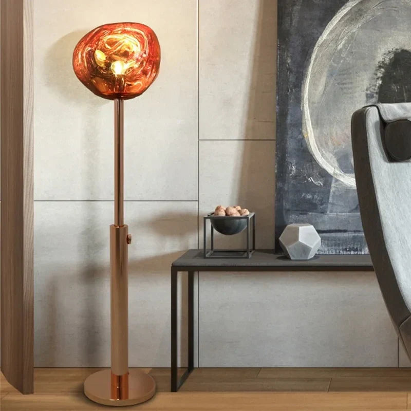 VertoGlow - Lampe sur pied en pierre de lave dimmable