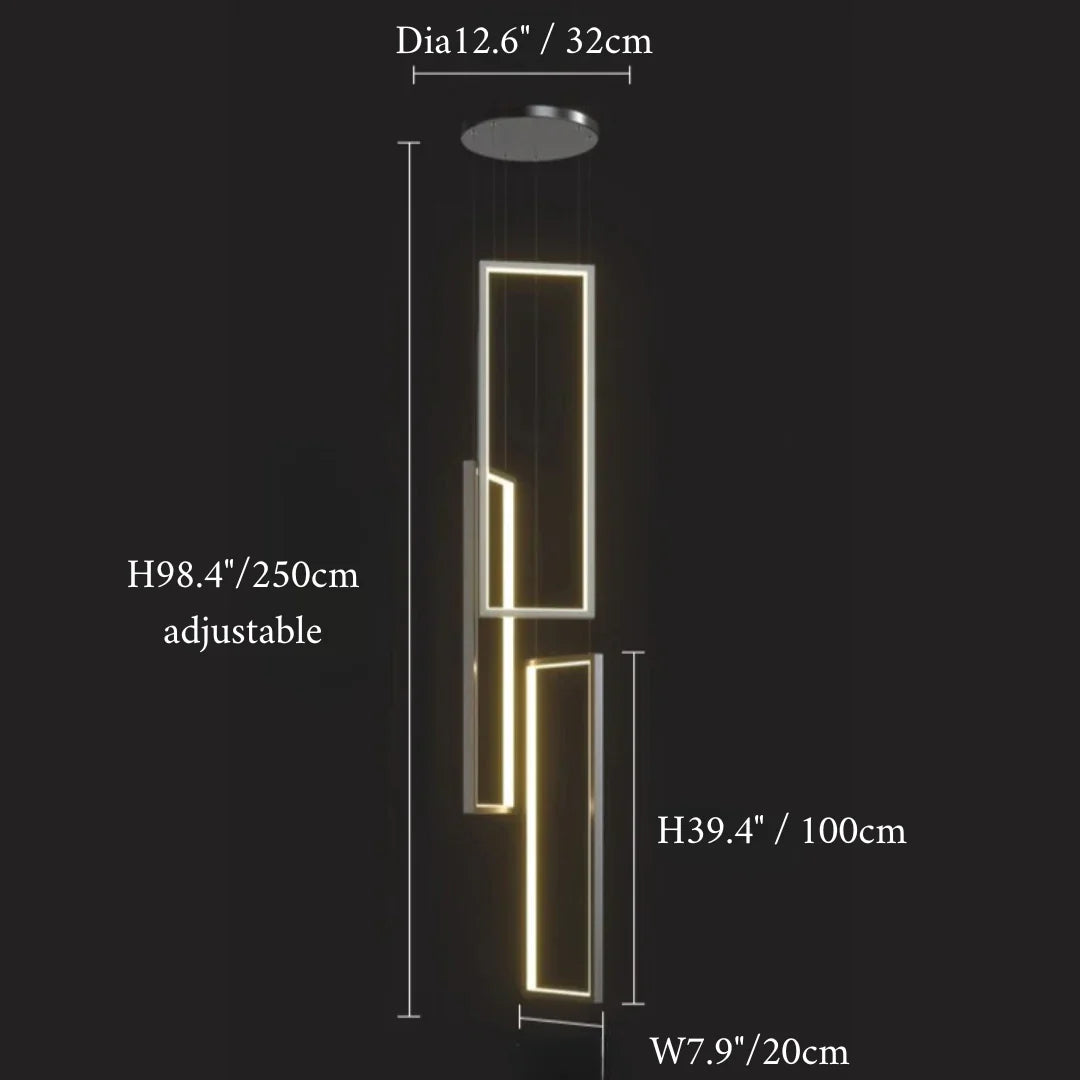 UltraLavagna - LED pendellys rektangel