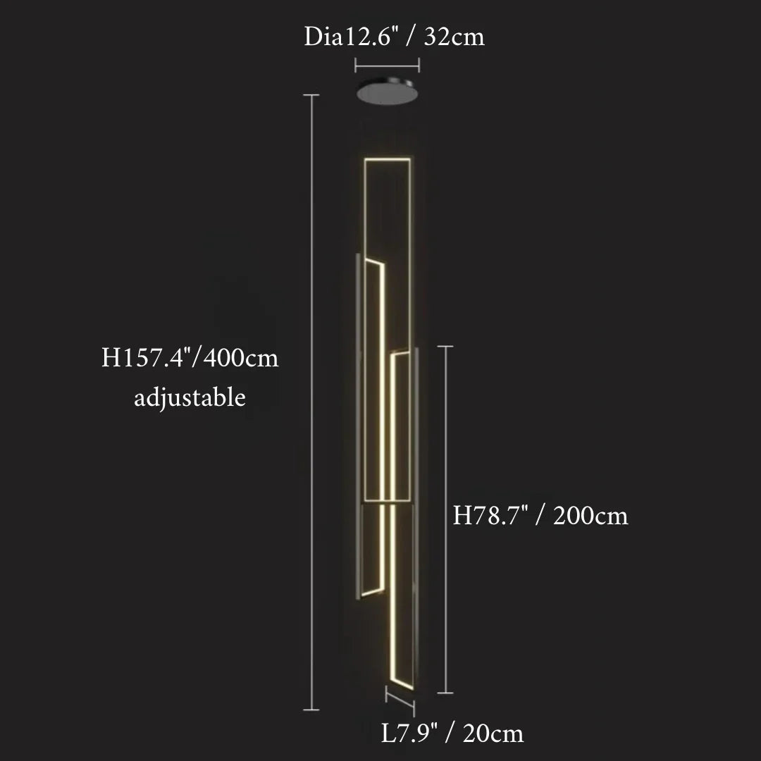 UltraLavagna - LED pendellys rektangel