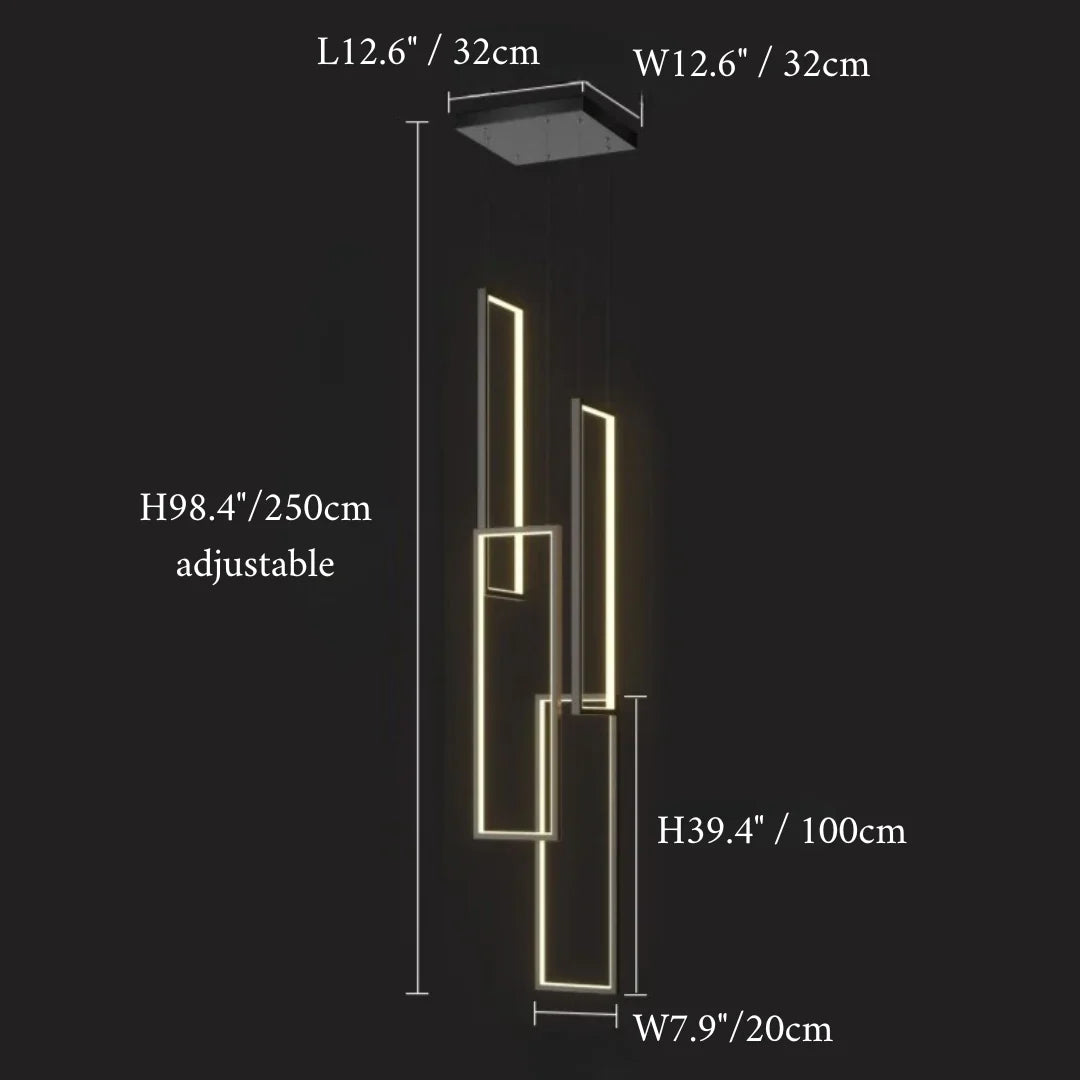 UltraLavagna - LED pendellys rektangel