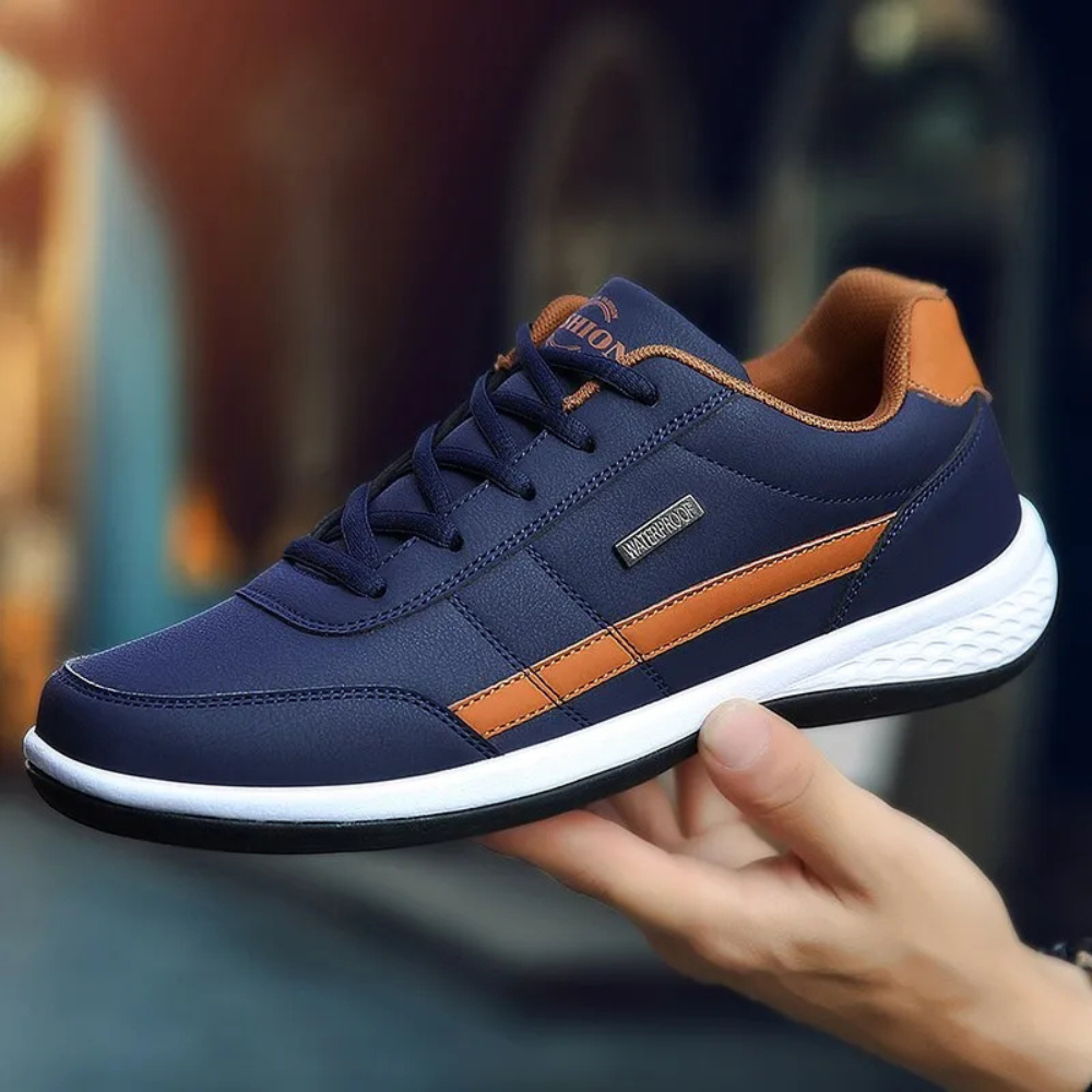 Baskets pour hommes - Cuir et orthopédiques - Renzo
