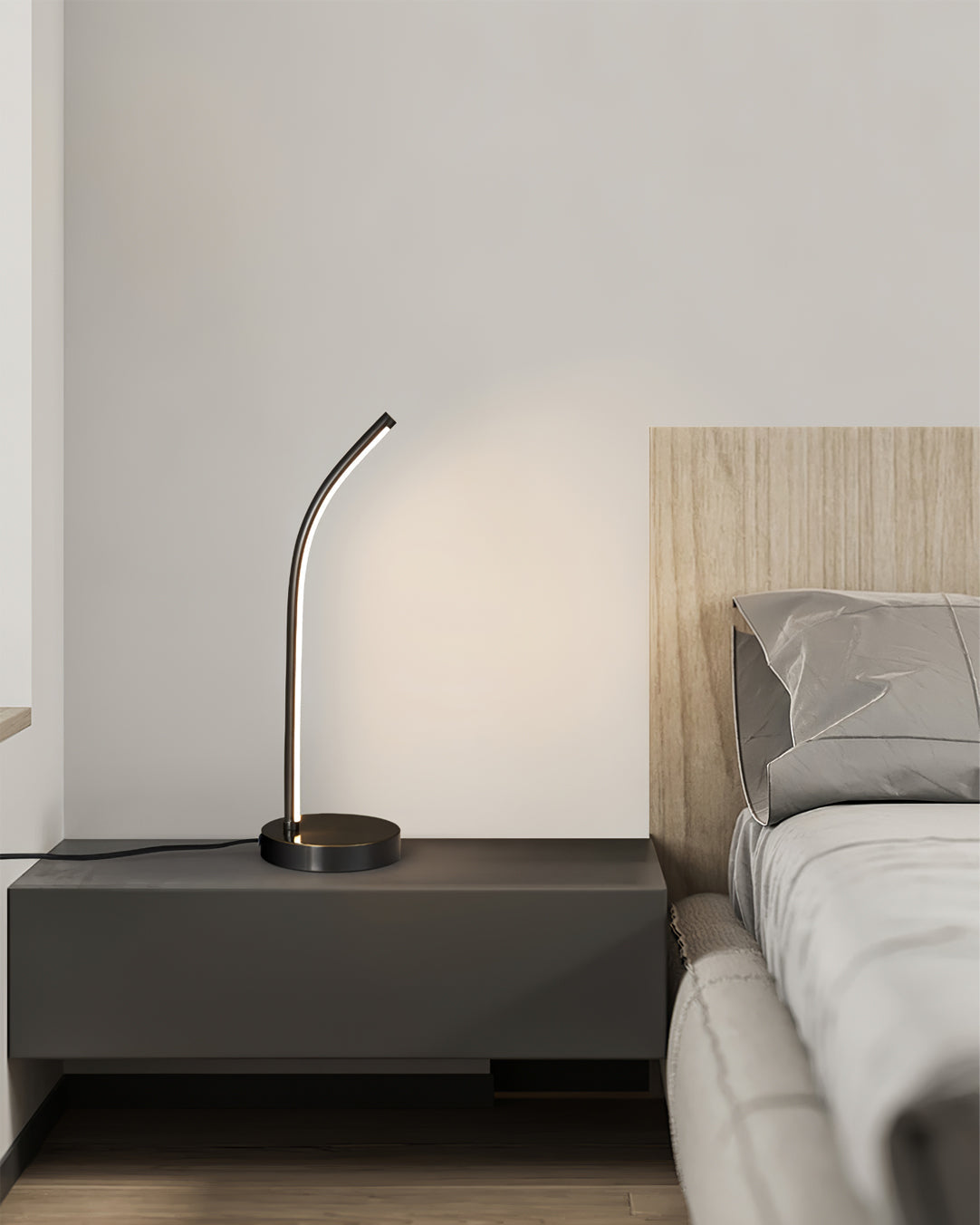 LinearGlow – Minimalistisk bordlampe med dæmpbar LED