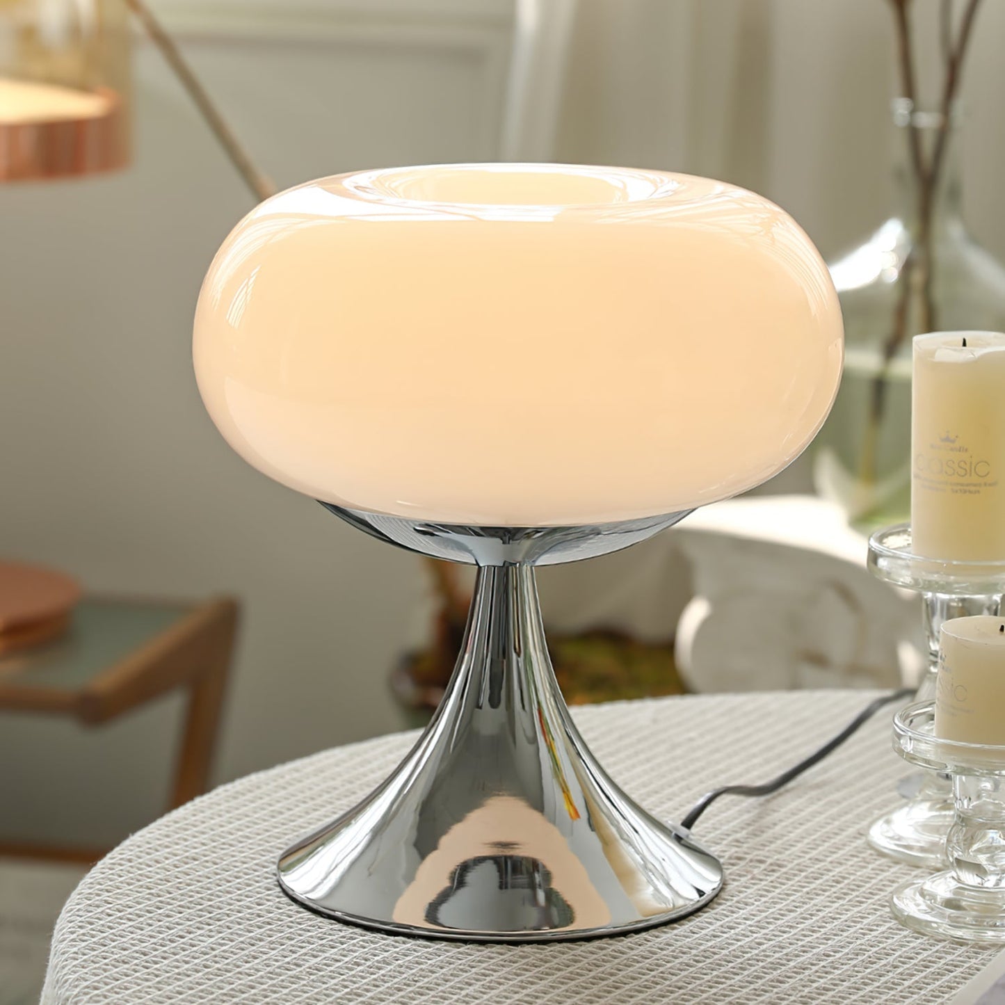 LolliGlow - Farverig glas- og metallampe til bord