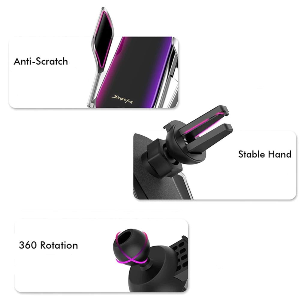 Support de téléphone à serrage automatique