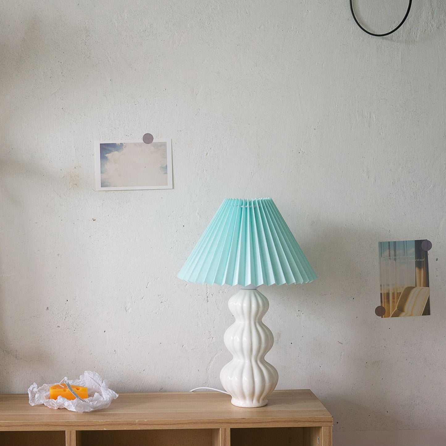 LunaLuxe - Table Lamp with Pleated Style and Pleasant Atmosphere