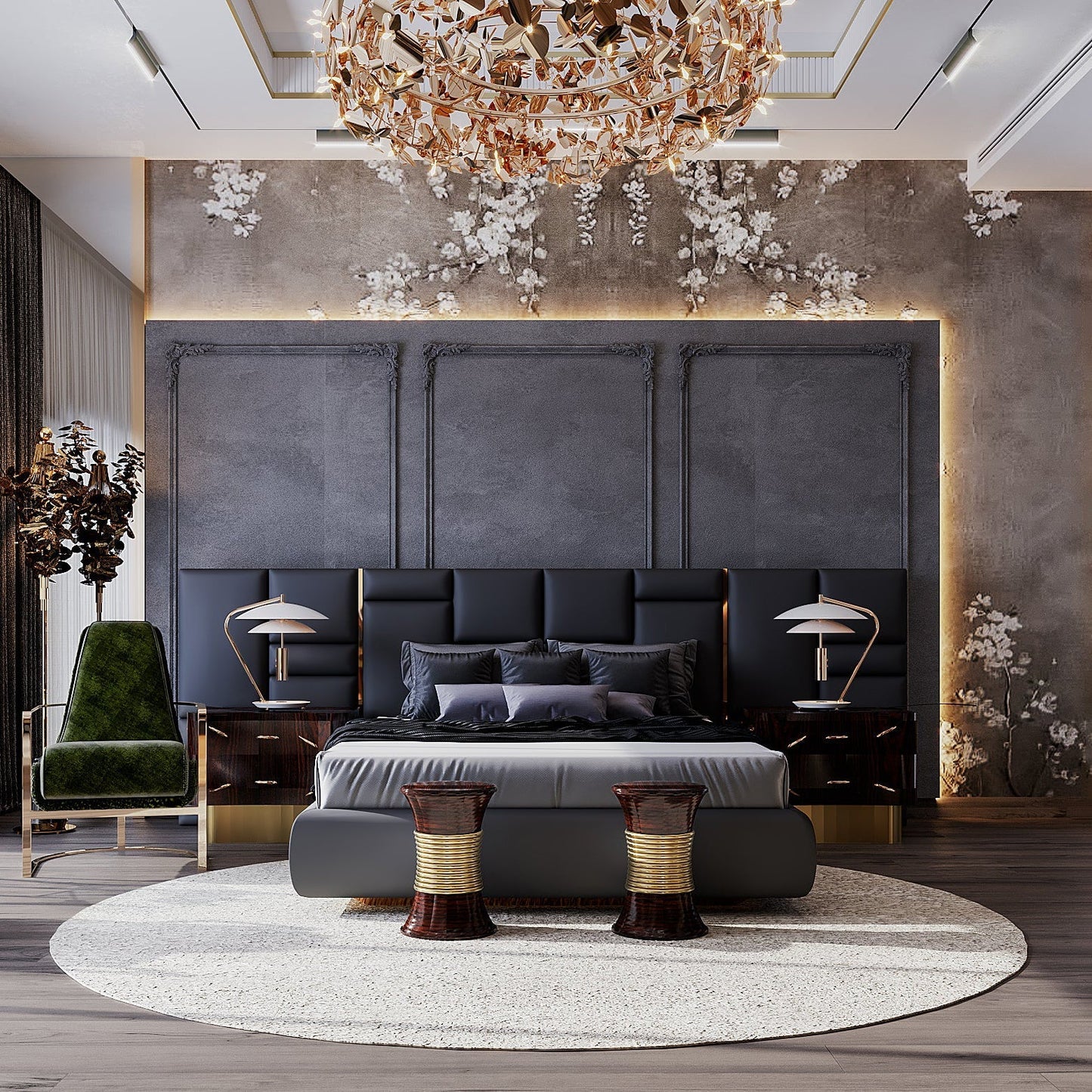 LuxeShade – Hvid Aluminium Bordlampe med Marmorfod