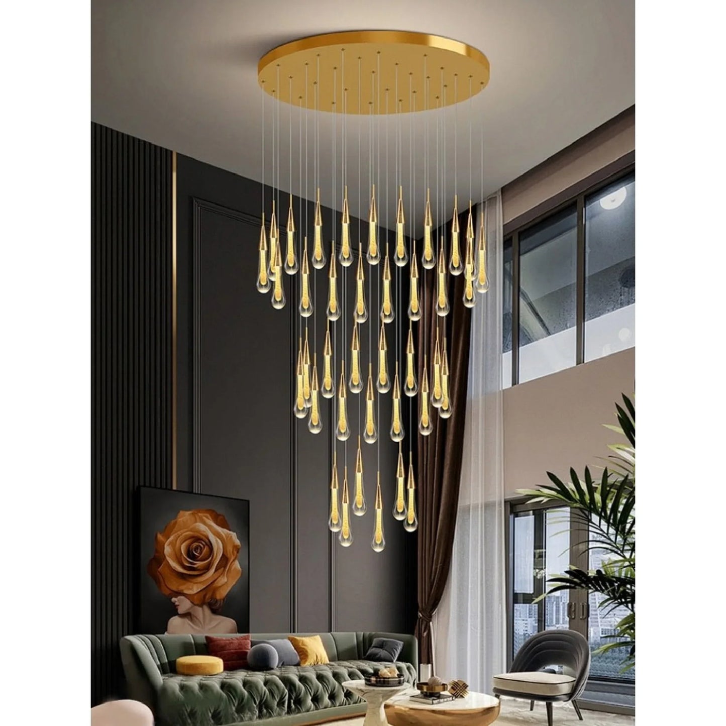 CrystalLuxe - Pendelleuchte mit Kristallen für das Wohnzimmer