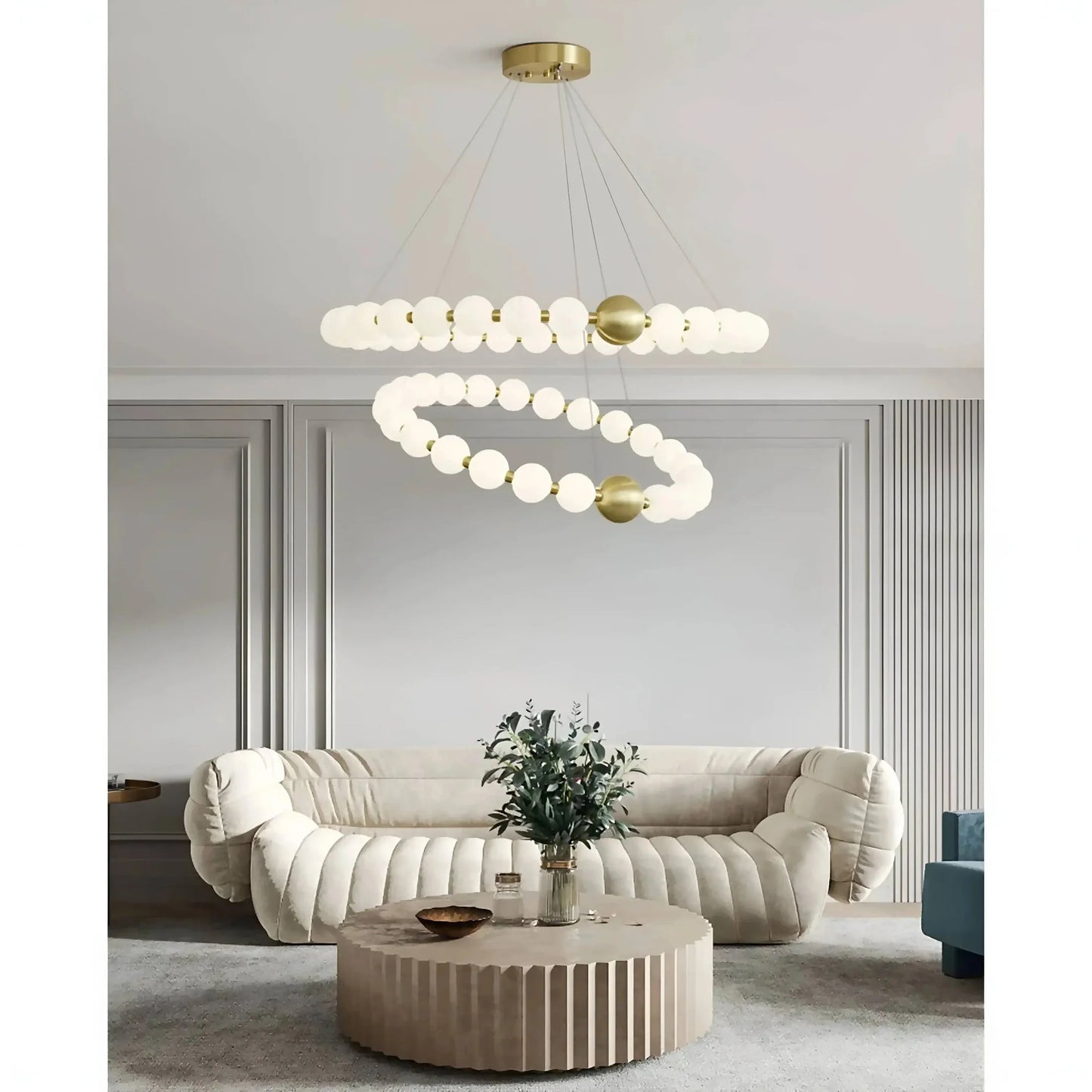 EleganceOrb - Stylish Pearl-shaped Chandelier