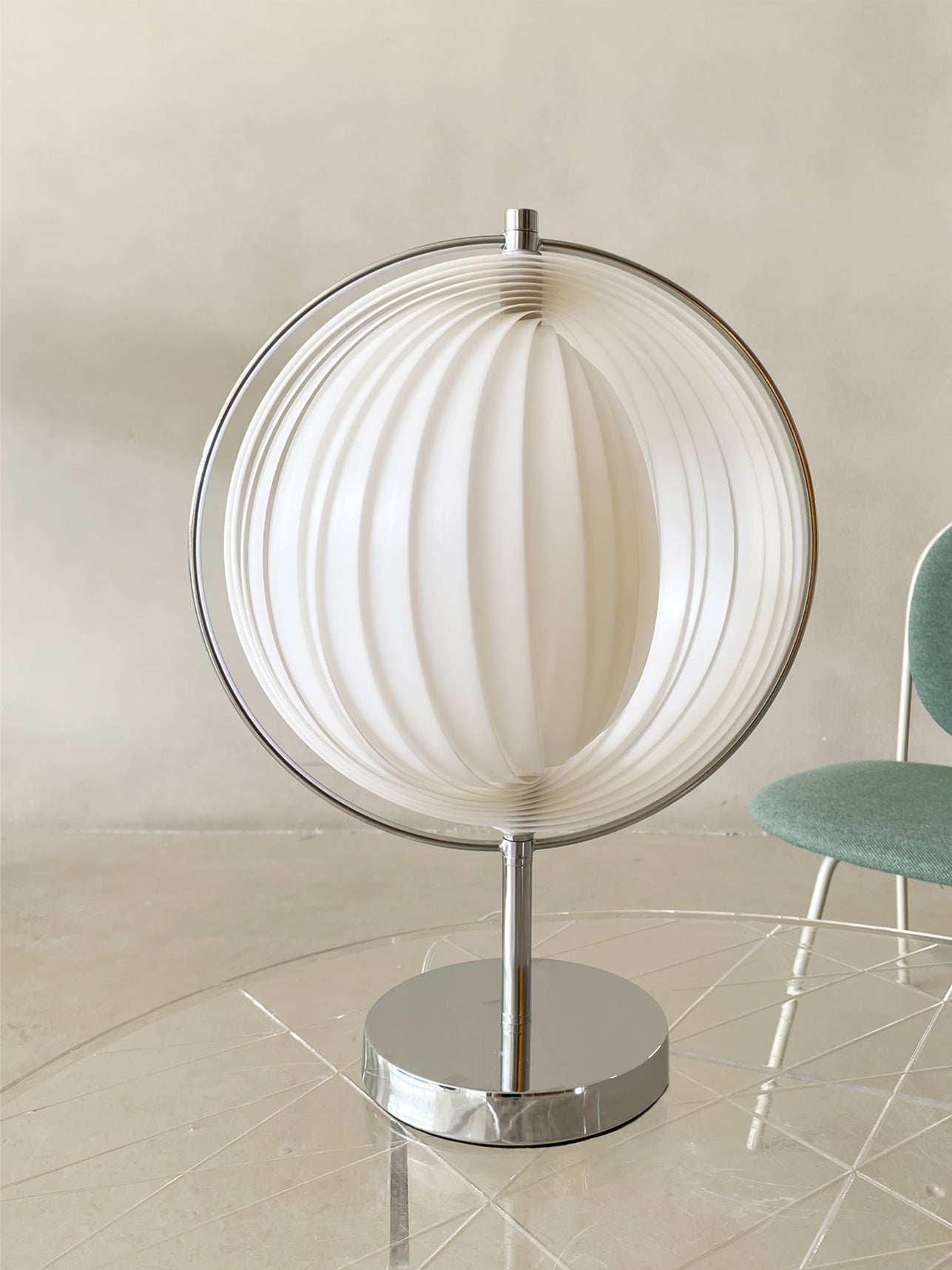 LunaGlow - Rotatable Table Lamp in Chrome