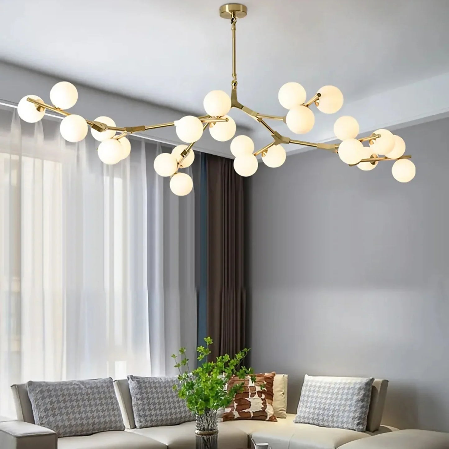 FissionLume - Elegant Branching Chandelier
