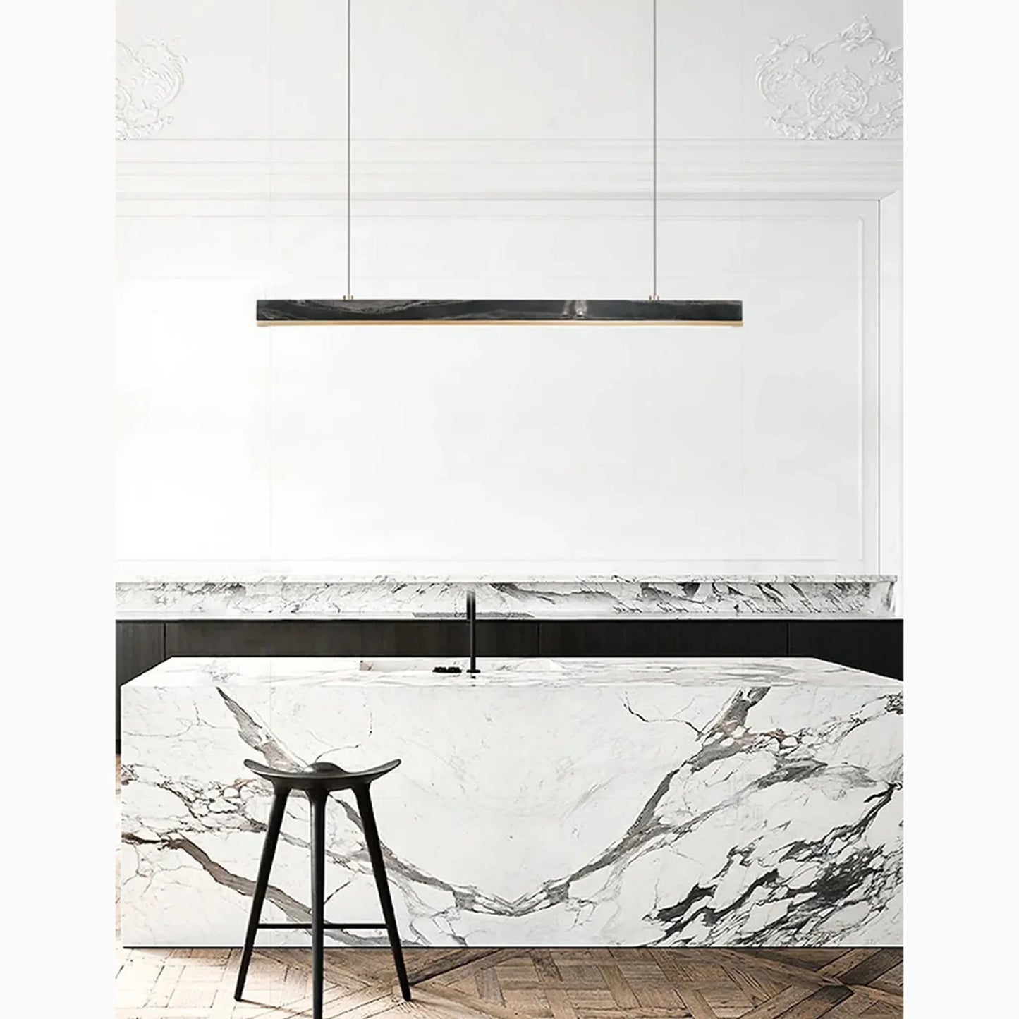 LumiStone - Sleek Modern Pendant Light with Marble Accents