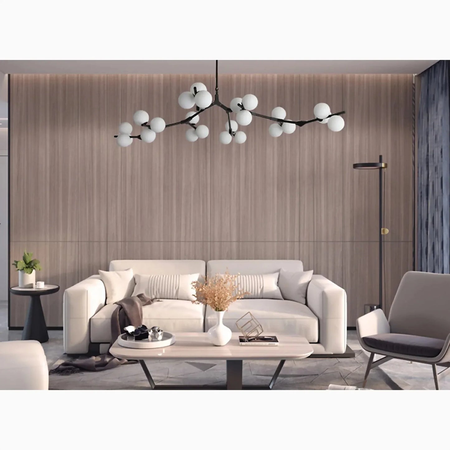 FissionLume - Elegant Branching Chandelier