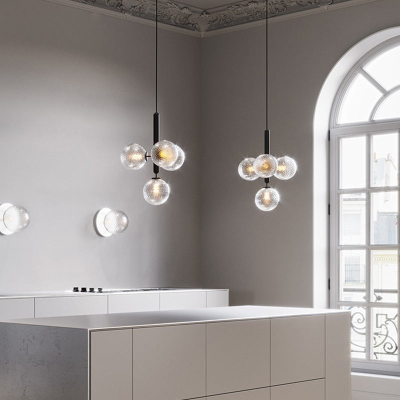 ClearLume - Verfeinerte Glas-Pendelleuchte mit Aluminiumdetails