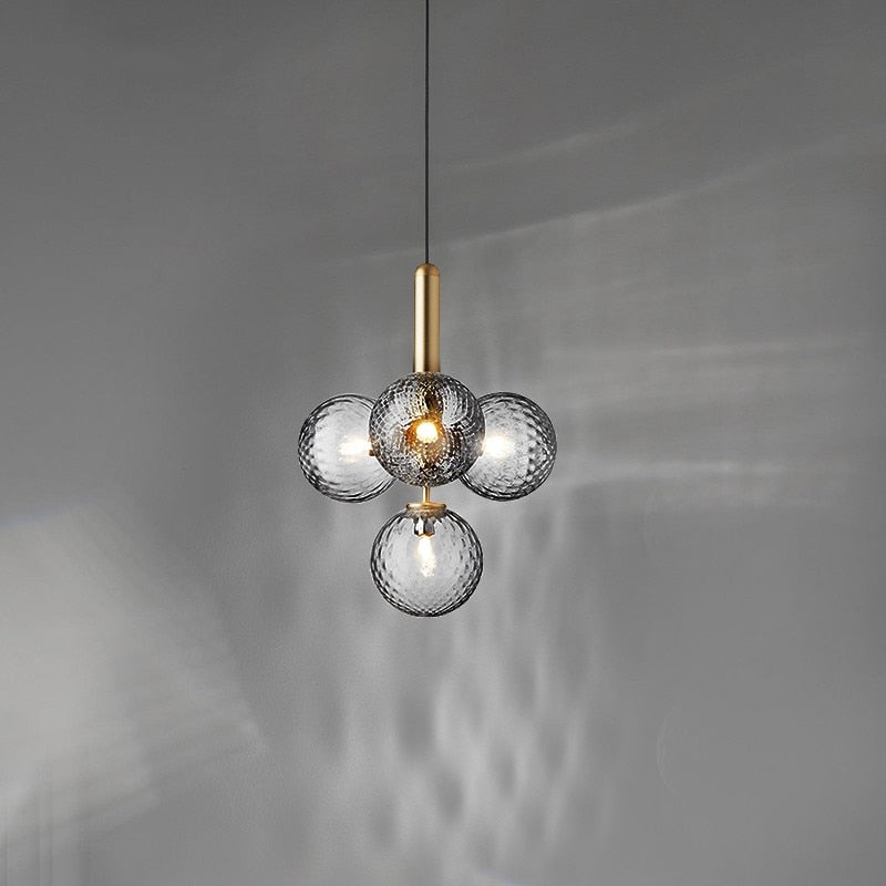 ClearLume - Verfeinerte Glas-Pendelleuchte mit Aluminiumdetails