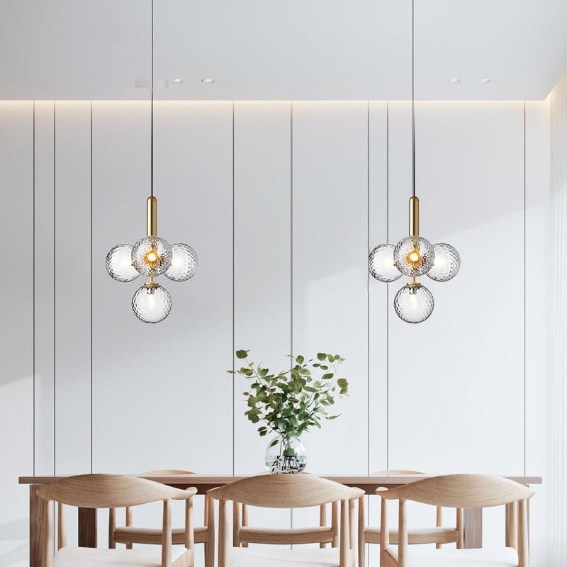 ClearLume - Verfeinerte Glas-Pendelleuchte mit Aluminiumdetails