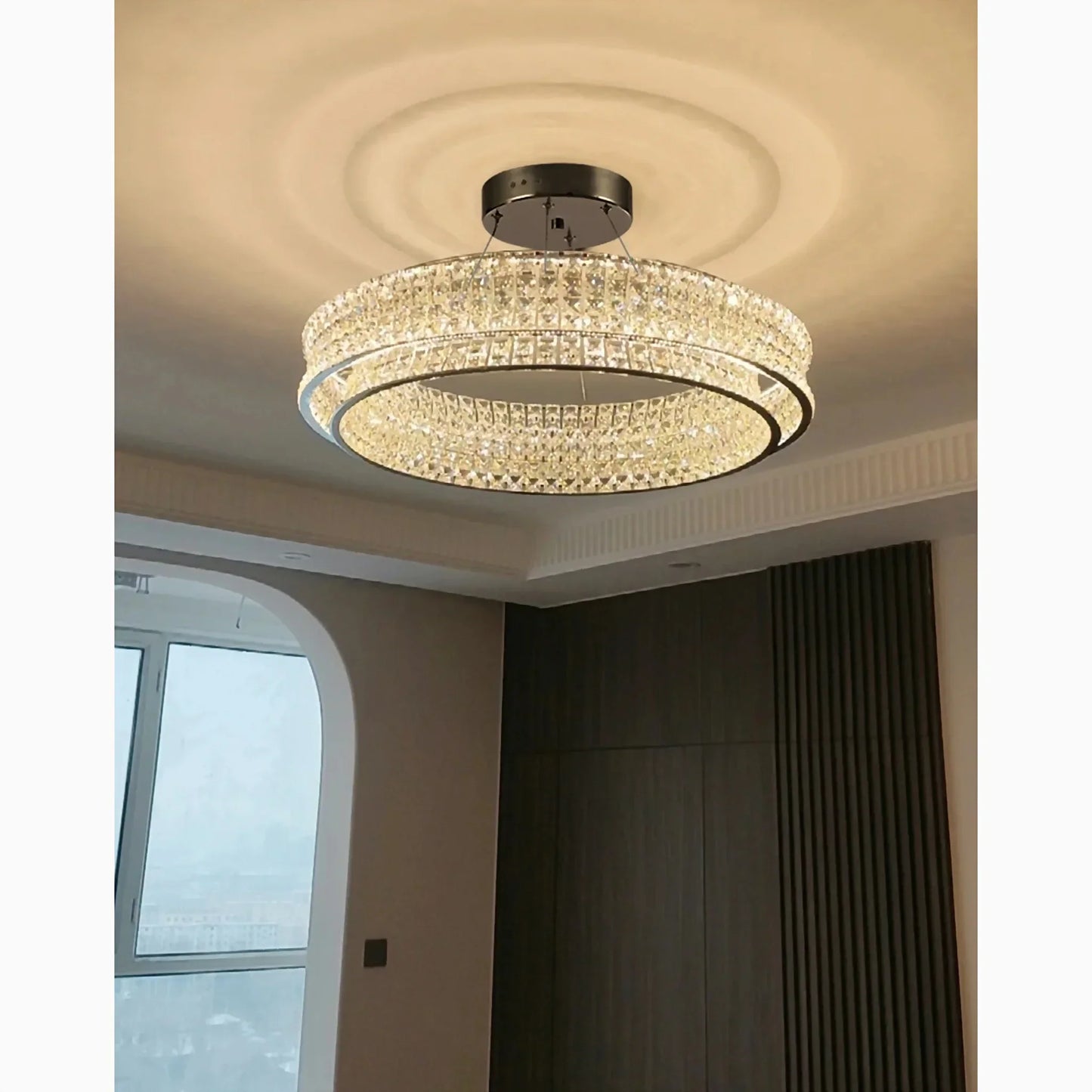 GlanzAura - Elegant Pendant Light with Sparkling Crystals